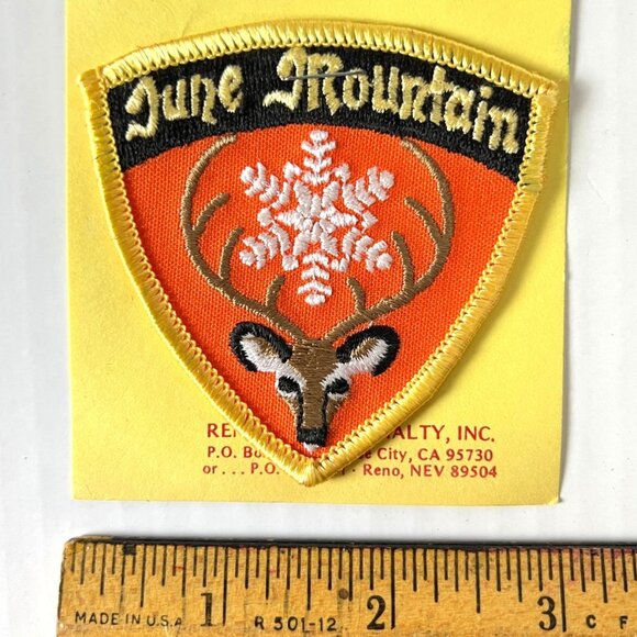 June Mountain Ski Resort Vtg Souvenir Patch Sierra Nevada Reno Tahoe Specialty - Picture 3 of 6